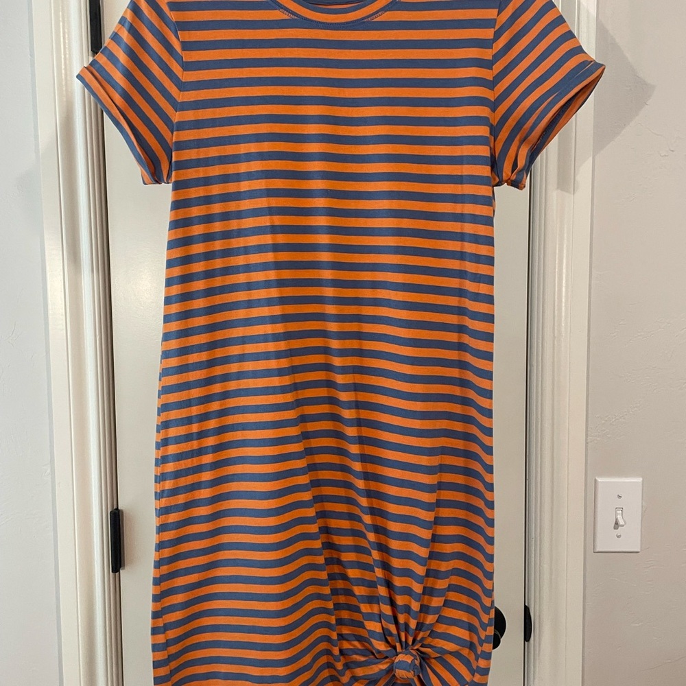 Lucky Brand Orange and Blue Casual Dress